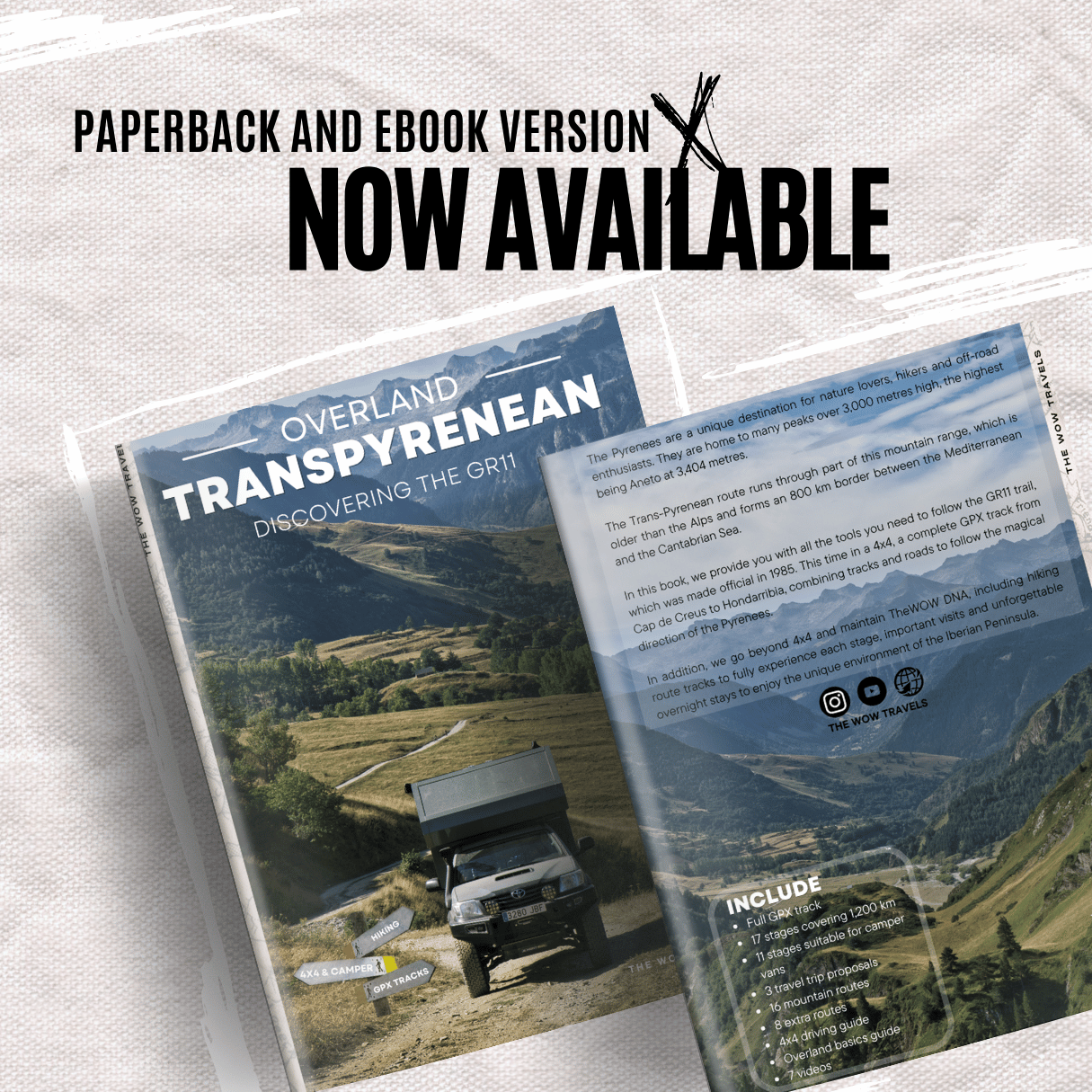 Transpyrenean GR11 route in stages by 4x4- book Transpyrenean GR11 route in stages by 4x4- book